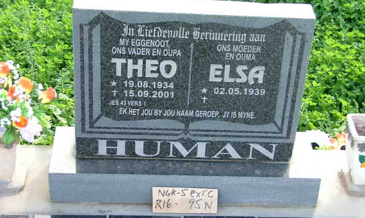 HUMAN Theo 1934-2001 &amp; Elsa 1939-