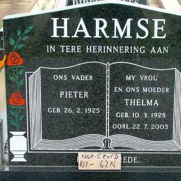 HARMSE Pieter 1925-  &amp; Thelma 1928-2003
