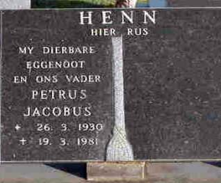 HENN Petrus Jacobus 1930-1981
