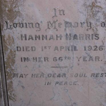 HARRIS Hannah -1926