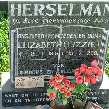 HERSELMAN Elizabeth 1915-2001