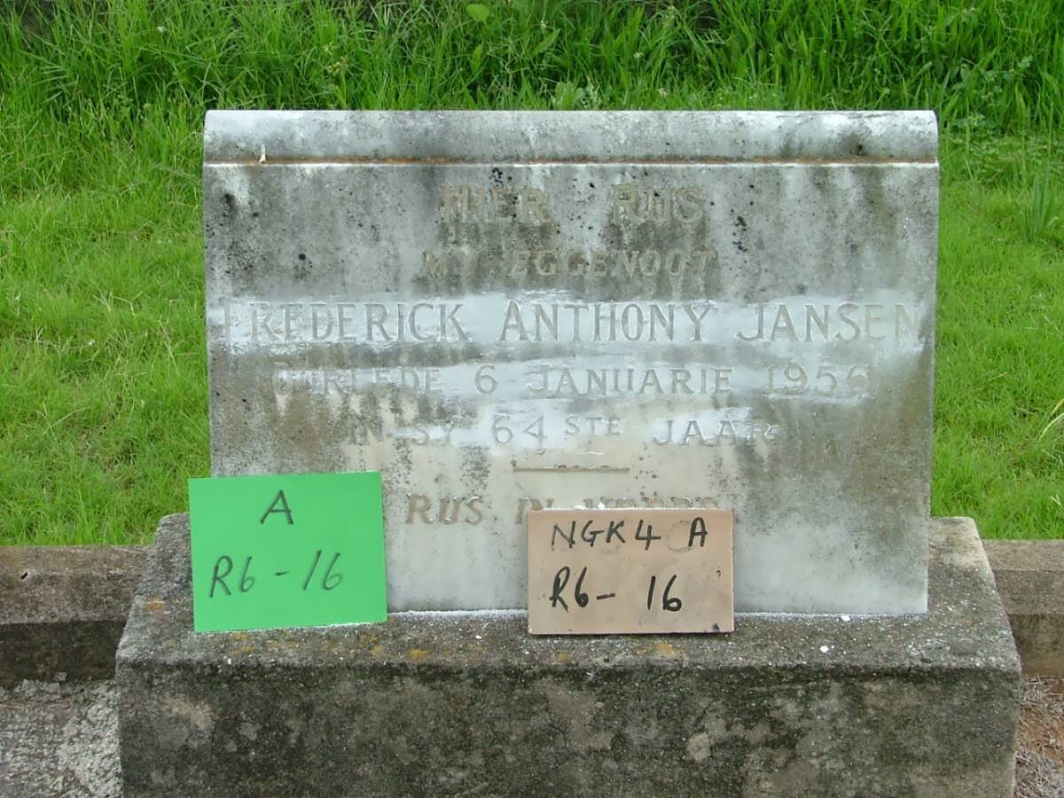 JANSEN Frederick Anthony -1956