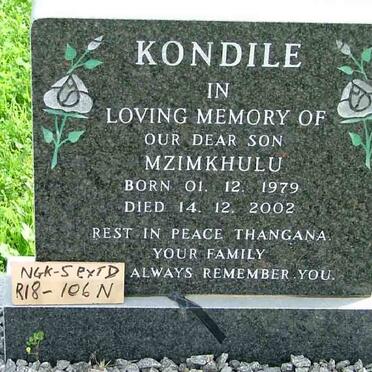 KONDILE Mzimkhulu 1979-2002