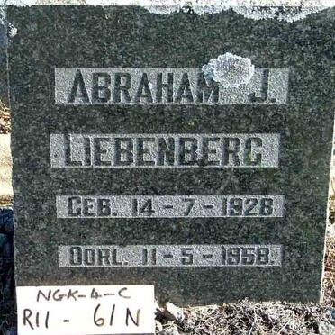 LIEBENBERG Abraham J. 1928-1958