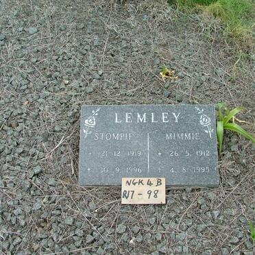 LEMLEY Stompie 1919-1996 &amp; Miemie 1912-1995