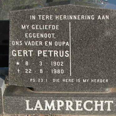 LAMPRECHT Gert Petrus 1902-1980