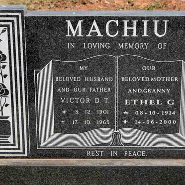 MACHIU Victor D.T. 1901-1965 &amp; Ethel G. 1914-2000