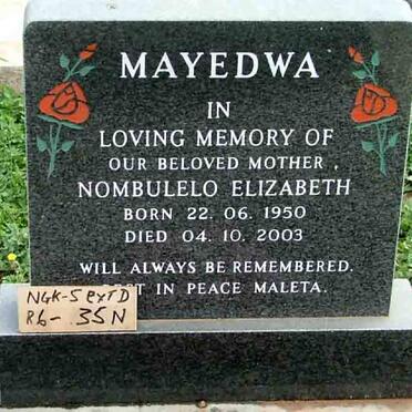 MAYEDWA Nombulelo Elizabeth 1950-2003
