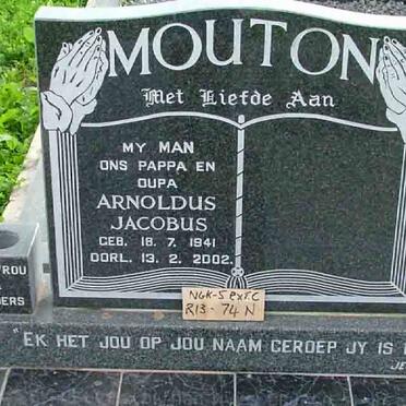 MOUTON Arnoldus Jacobus 1941-2002