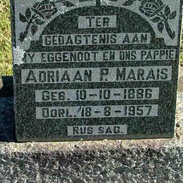 MARAIS Adriaan P. 1886-1957