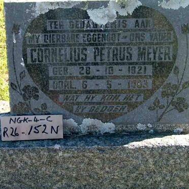 MEYER Cornelius Petrus 1921-1963