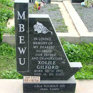 MBEWU Xolile Gilford 1937-2002