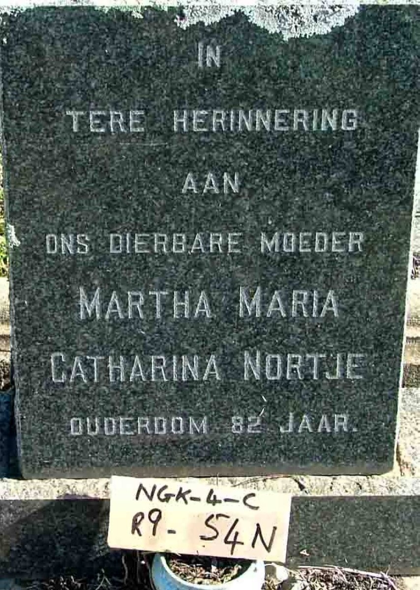 NORTJE Martha Maria Catharina 