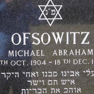 OFSOWITZ Michael Abraham  1904-1975