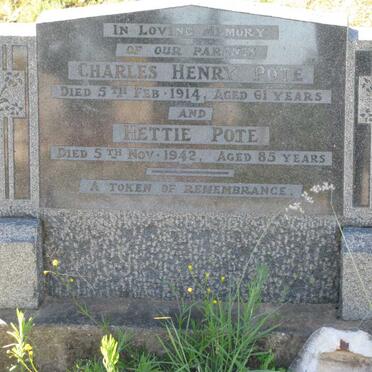 POTE Charles Henry -1914 &amp; Hettie -1942