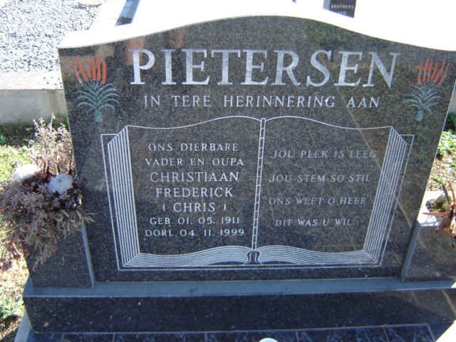 PIETERSEN Christiaan Frederick 1911-1999
