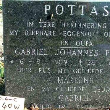 POTTAS Gabriel Johannes Petrus 1909-1974 :: POTTAS Marlene :: POTTAS Gabriel