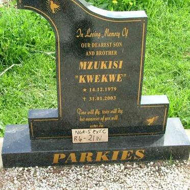 PARKIES Mzukisi 1979-2003