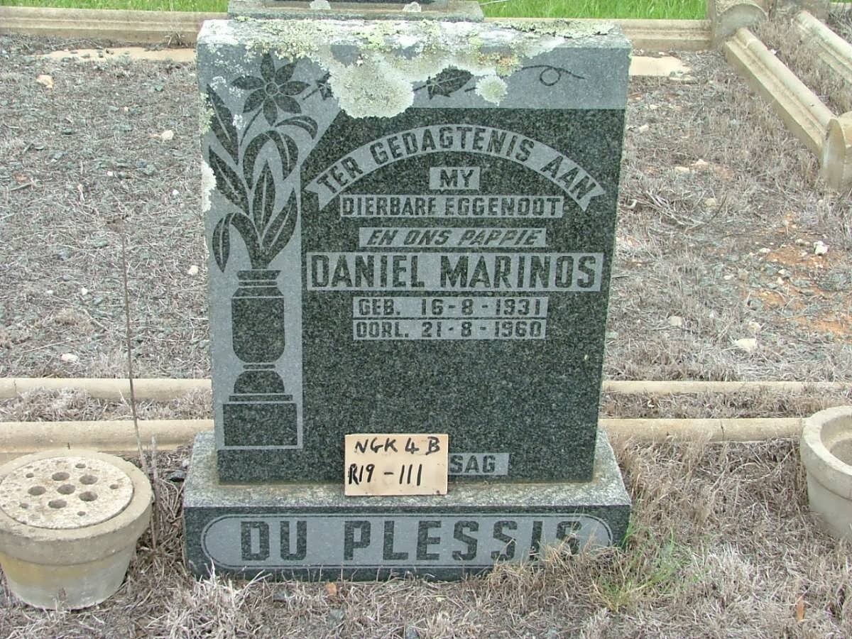 PLESSIS Daniel Marinos, du 1931-1960