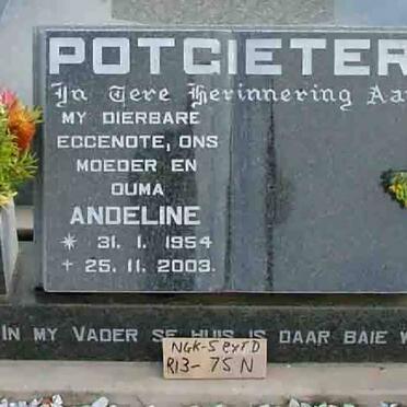 POTGIETER Andeline 1954-2003