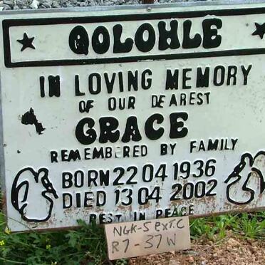 QOLOHLE Grace 1936-2002
