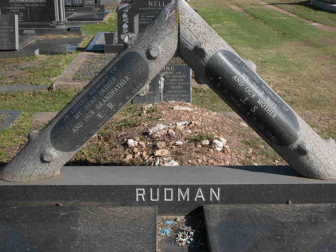 RUDMAN E.R. 1900-1982 &amp; J.S. 1906-1980