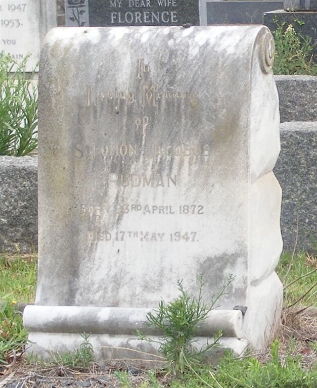 RUDMAN Solomon Jacobus 1872-1947