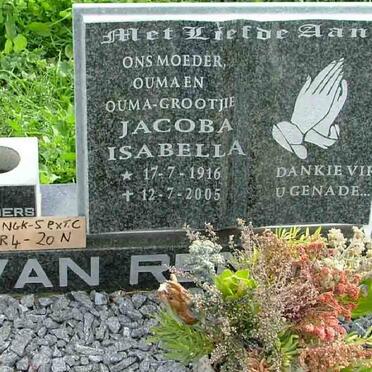 RENSBURG Jacoba Isabella, van 1916-2005