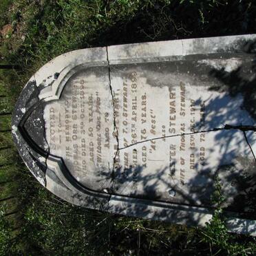 STEWART Thomas Orr -1898 :: STEWART Dean -1899 :: STEWART Hester -1910