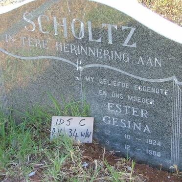 SCHOLTZ Ester Gesina 1924-1988