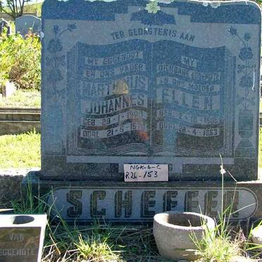 SCHEFFER Marthinus Johannes 1908-1970 &amp; Ellen 1905-1963