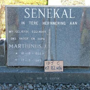 SENEKAL Marthinus J. 1932-1989