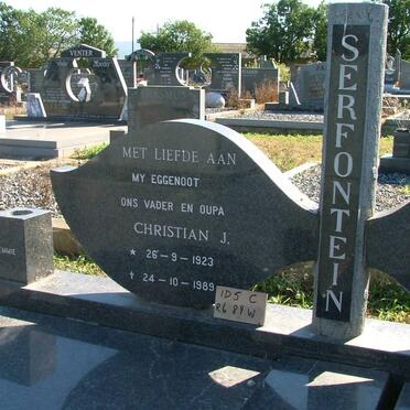 SERFONTEIN Christian J. 1923-1989 &amp; Emmerentia 1929-1992