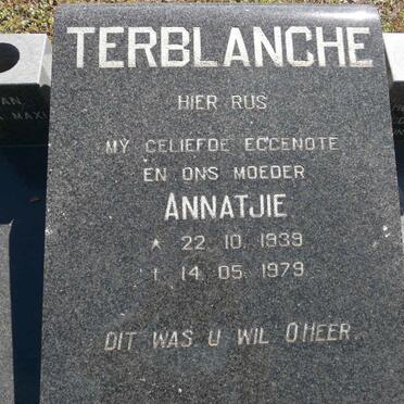 TERBLANCHE Annatjie 1939-1979