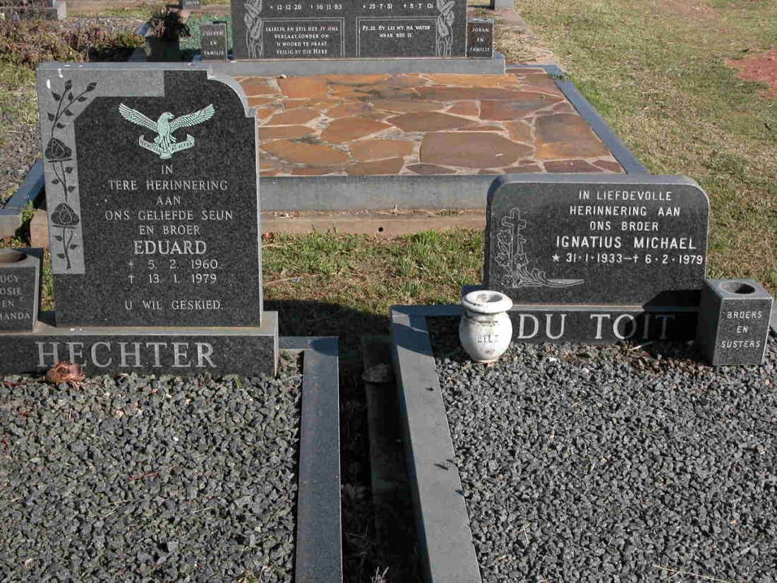 TOIT Ignatius Michael, du 1933-1979 :: HECHTER Eduard 1960-1979