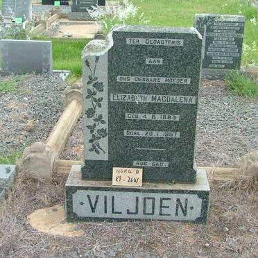 VILJOEN Elizabeth Magdalena 1883-1957