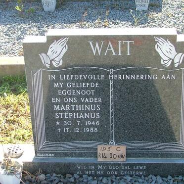 WAIT Marthinus Stephanus 1946-1988