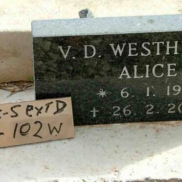 WESTHUIZEN Alice, van der 1942-2003
