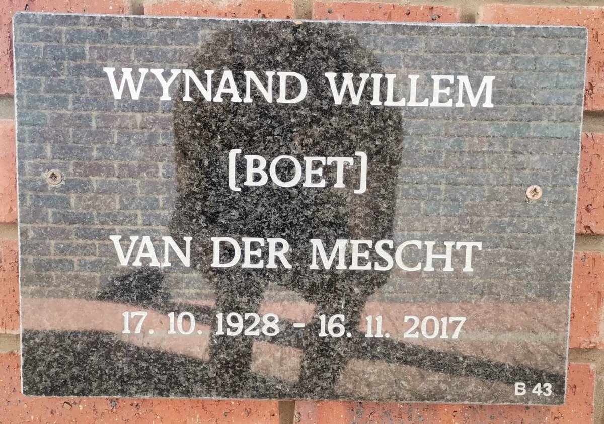 MESCHT Wynand Willem, van der 1928-2017