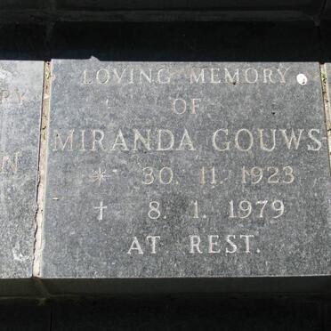 GOUWS Miranda 1923-1979