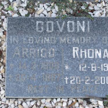GOVONI Arriod 1908-1987 &amp; Rhona 1917-2004