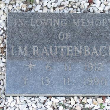 RAUTENBACH I.M. 1912-1990
