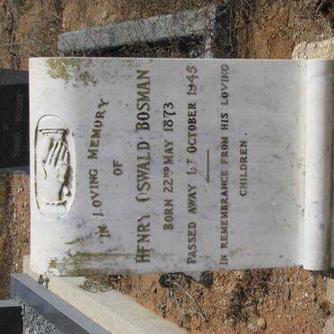 BOSMAN Henry Oswald 1873-1945
