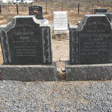 BOSMAN James Christian 1862-1941 &amp; Henrietta RUDMAN 1873-1954 