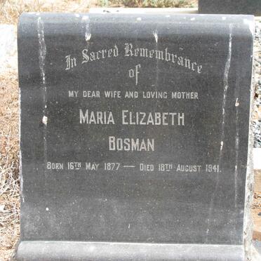 BOSMAN Maria Elizabeth 1877-1941
