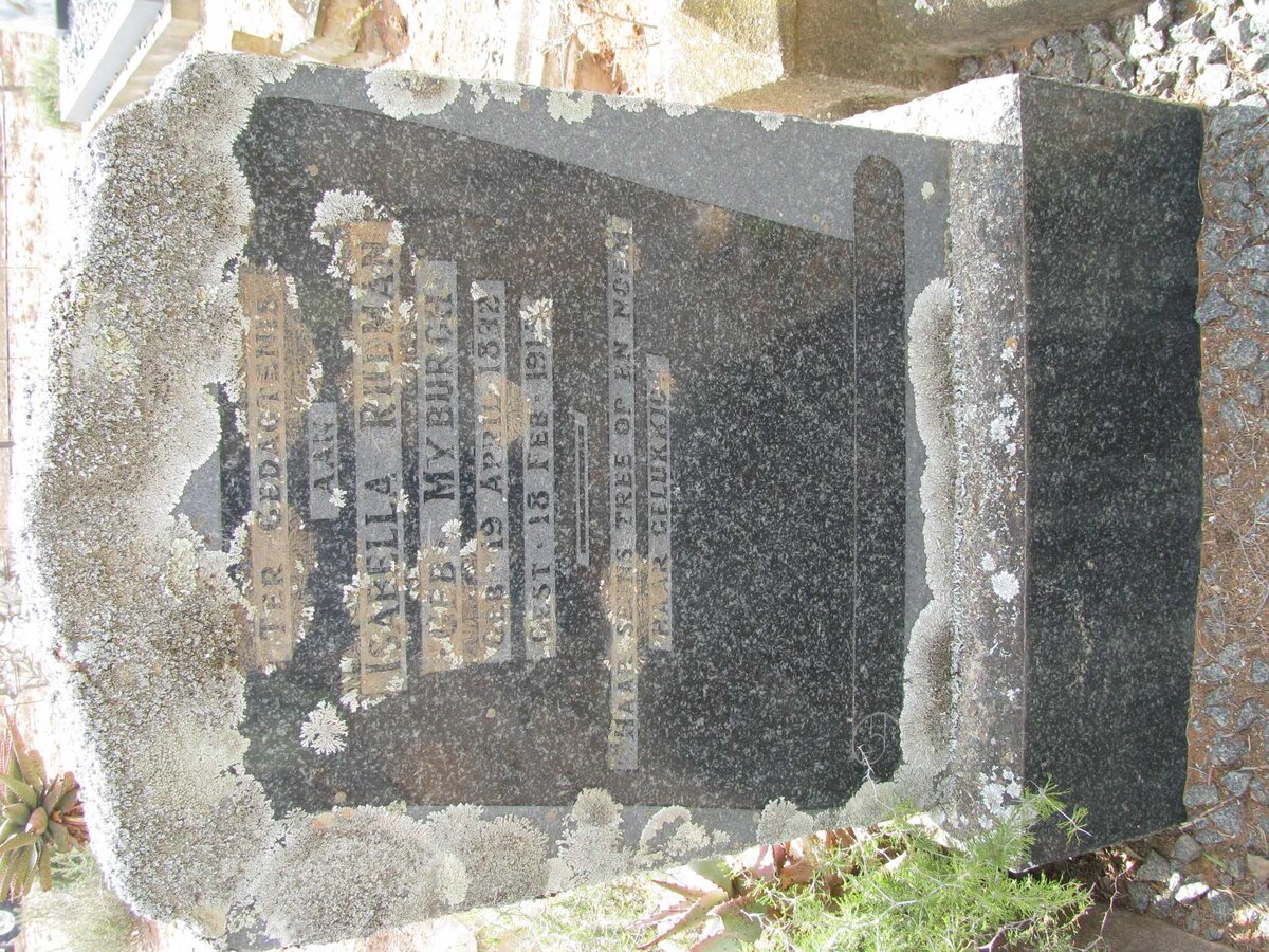 RUDMAN Isabella nee MYBURGH 1832-1915?