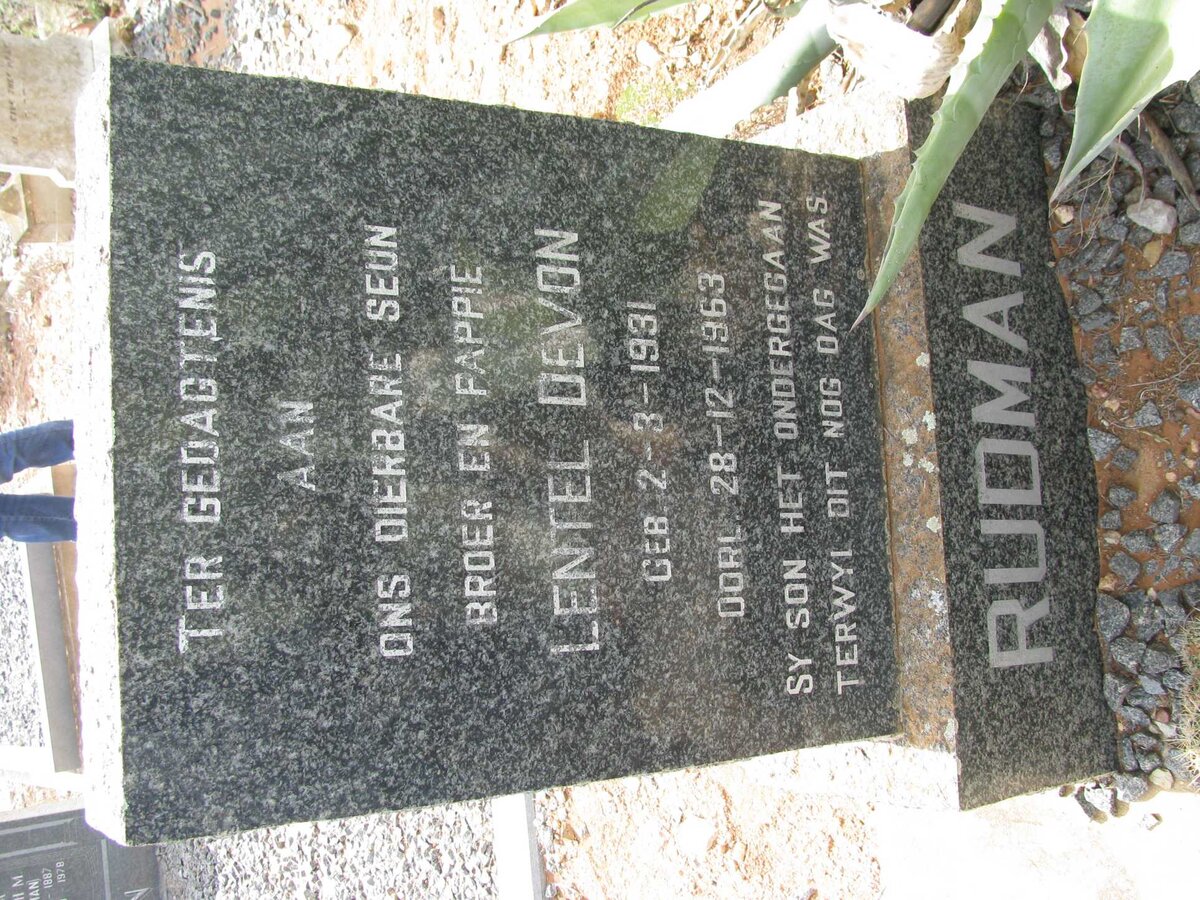 RUDMAN Lentel Devon 1931-1963