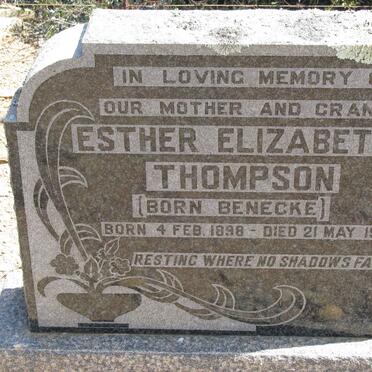THOMPSON Esther Elizabeth nee BENECKE 1898-1971