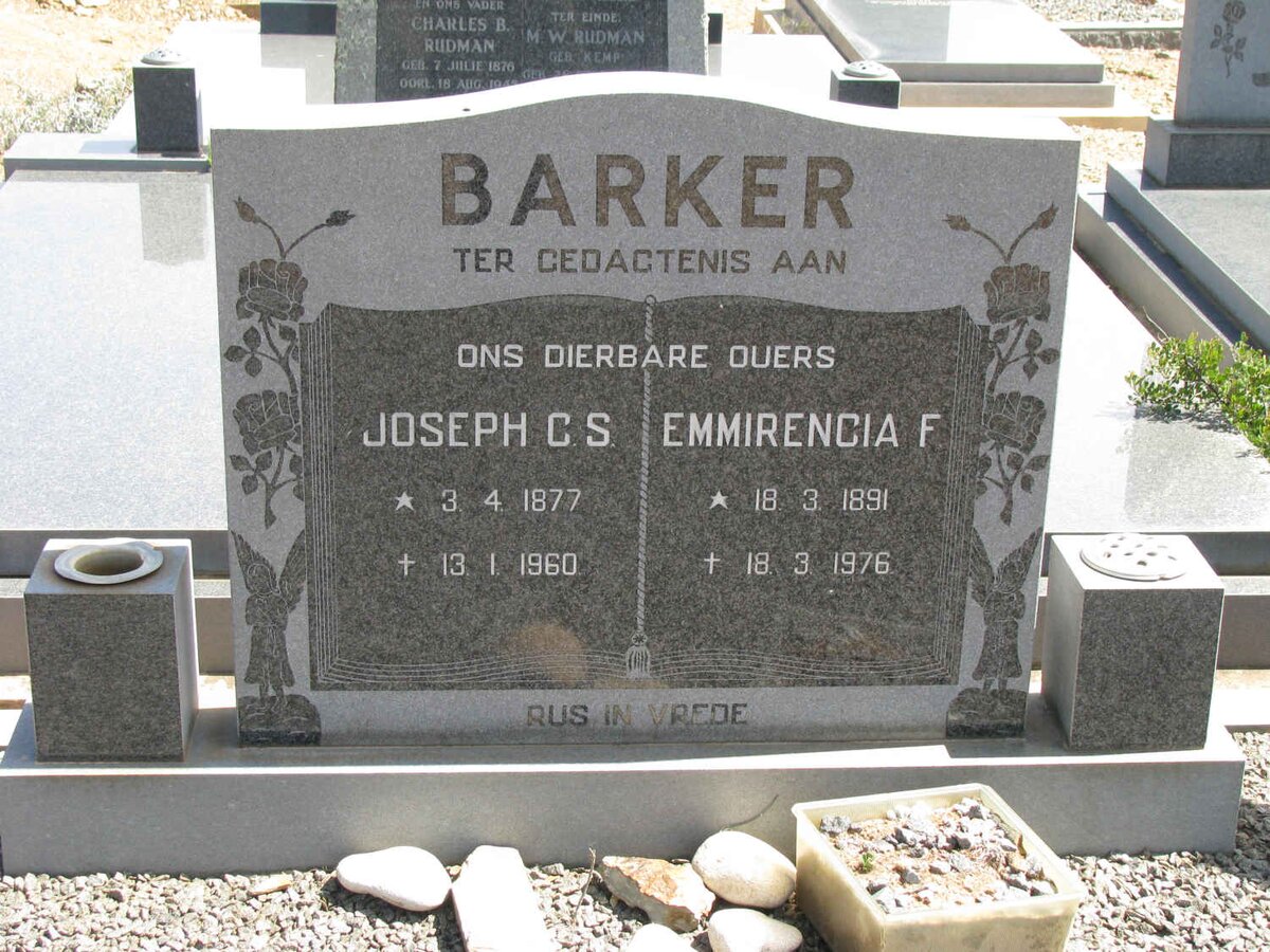 BARKER Joseph C.S. 1877-1960 &amp; Emmirencia F. 1891-1976