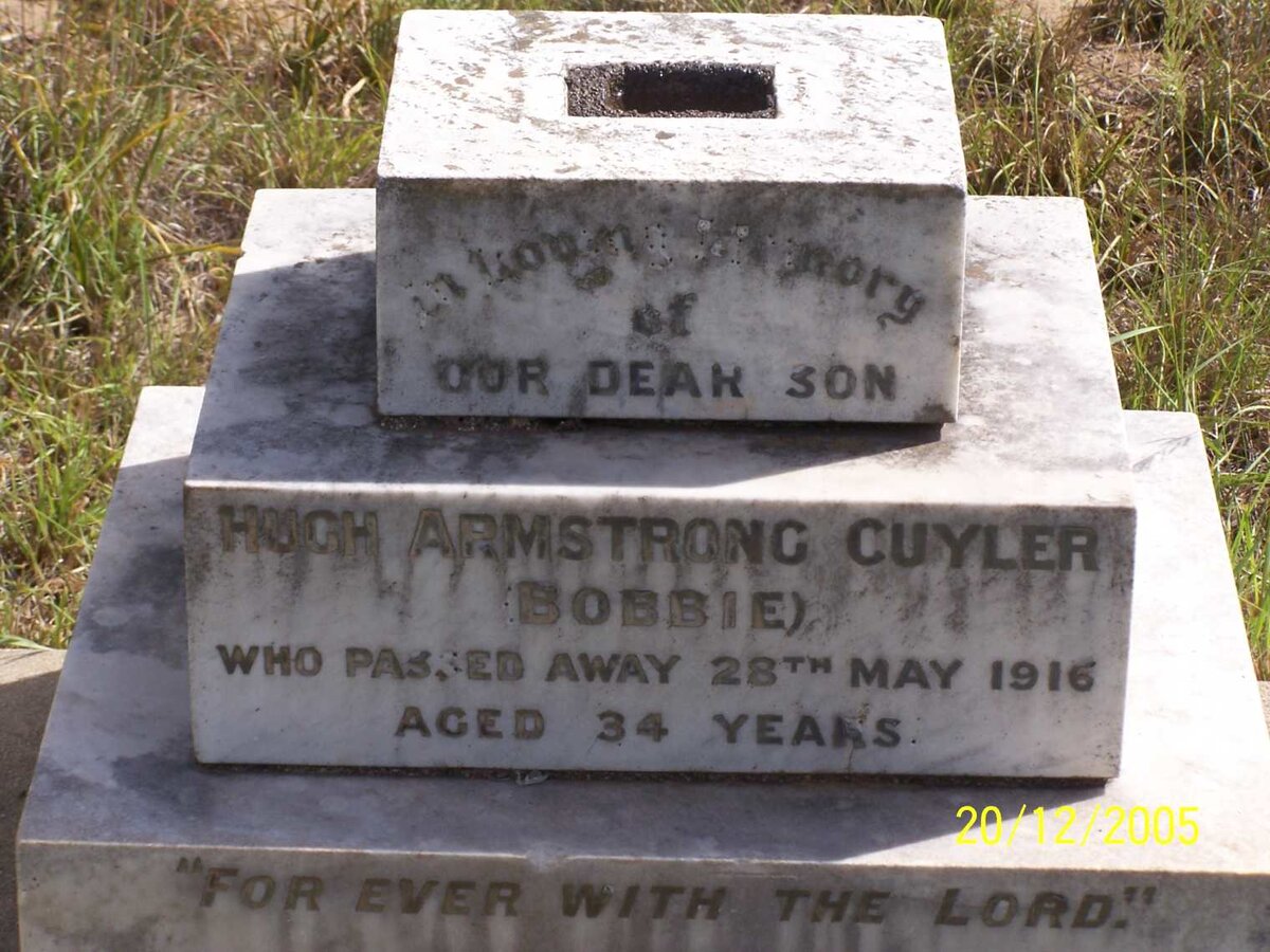 CUYLER Hugh Armstrong -1916